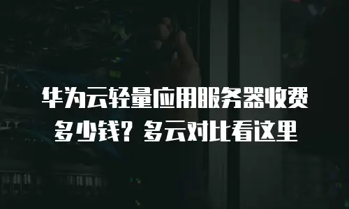 华为云轻量应用服务器收费多少钱？多云对比看这里