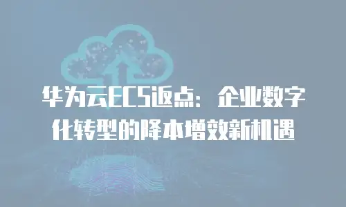华为云ECS返点：企业数字化转型的降本增效新机遇