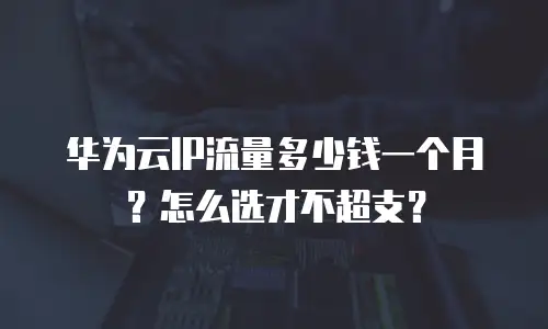 华为云IP流量多少钱一个月？怎么选才不超支？