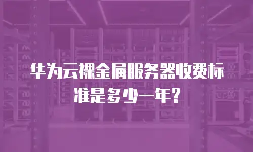 华为云裸金属服务器收费标准是多少一年？