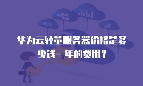华为云轻量服务器价格是多少钱一年的费用？