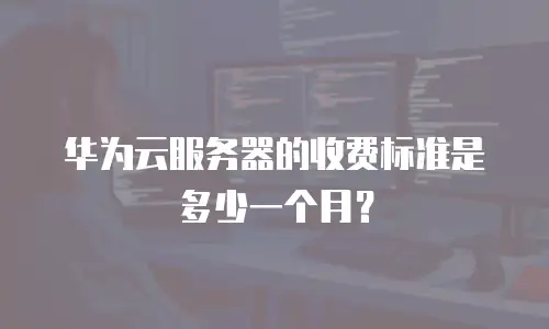 华为云服务器的收费标准是多少一个月？