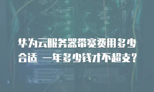 华为云服务器带宽费用多少合适 一年多少钱才不超支？