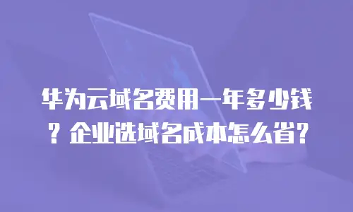 华为云域名费用一年多少钱？企业选域名成本怎么省？