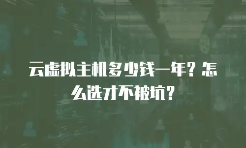 云虚拟主机多少钱一年？怎么选才不被坑？
