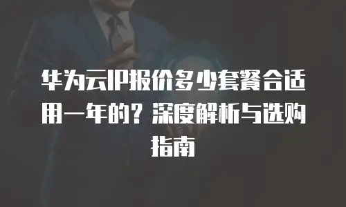华为云IP报价多少套餐合适用一年的？深度解析与选购指南