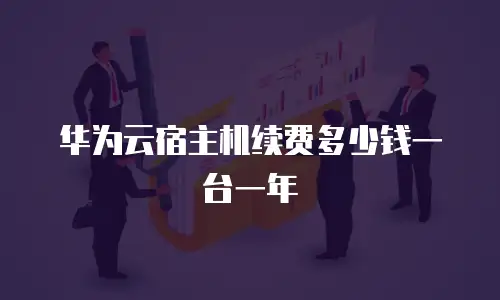 华为云宿主机续费多少钱一台一年