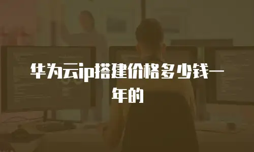 华为云ip搭建价格多少钱一年的