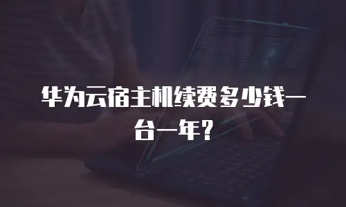 华为云宿主机续费多少钱一台一年？