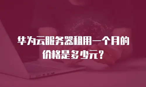 华为云服务器租用一个月的价格是多少元？