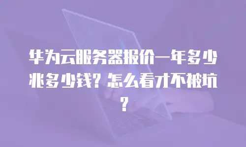华为云服务器报价一年多少兆多少钱？怎么看才不被坑？
