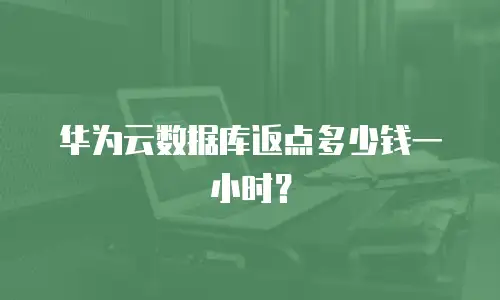 华为云数据库返点多少钱一小时？