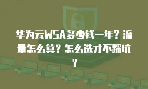 华为云WSA多少钱一年？流量怎么算？怎么选才不踩坑？