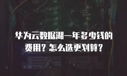 华为云数据湖一年多少钱的费用？怎么选更划算？