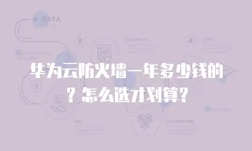 华为云防火墙一年多少钱的？怎么选才划算？