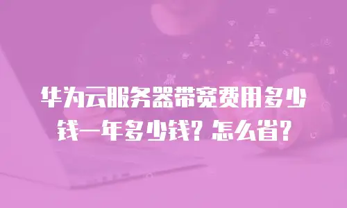 华为云服务器带宽费用多少钱一年多少钱？怎么省？