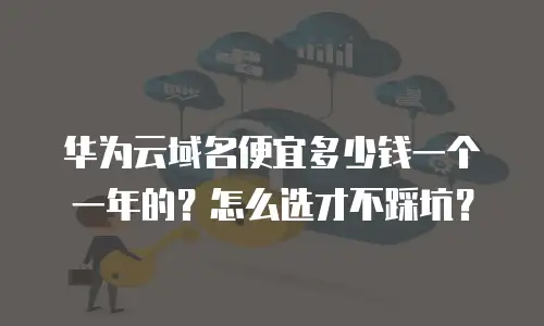 华为云域名便宜多少钱一个一年的？怎么选才不踩坑？