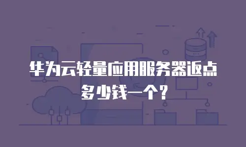 华为云轻量应用服务器返点多少钱一个？