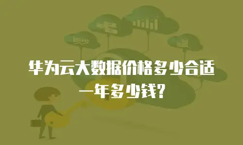 华为云大数据价格多少合适一年多少钱？