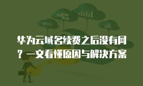 华为云域名续费之后没有网？一文看懂原因与解决方案