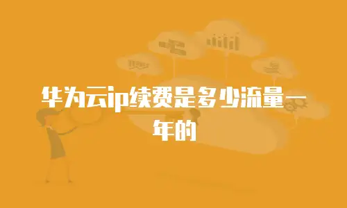 华为云ip续费是多少流量一年的
