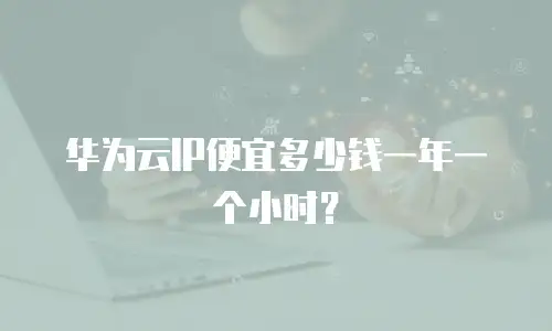 华为云IP便宜多少钱一年一个小时？