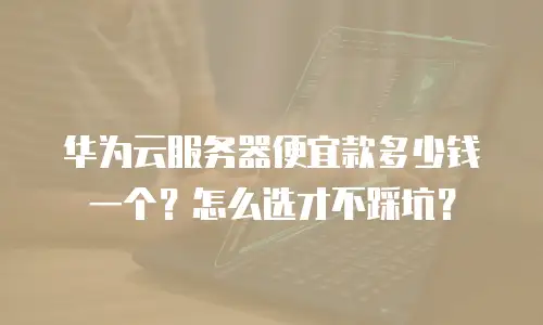 华为云服务器便宜款多少钱一个？怎么选才不踩坑？