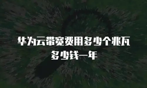 华为云带宽费用多少个兆瓦多少钱一年