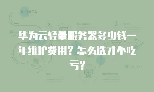 华为云轻量服务器多少钱一年维护费用？怎么选才不吃亏？
