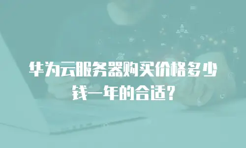 华为云服务器购买价格多少钱一年的合适？