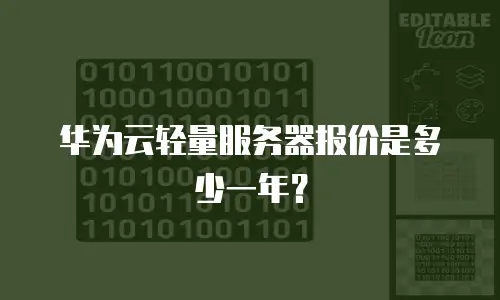 华为云轻量服务器报价是多少一年？