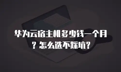 华为云宿主机多少钱一个月？怎么选不踩坑？