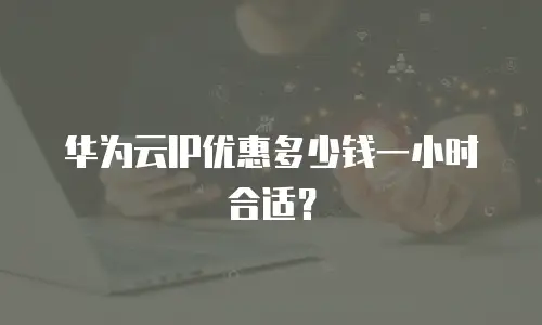 华为云IP优惠多少钱一小时合适？