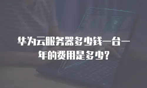 华为云服务器多少钱一台一年的费用是多少？