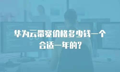 华为云带宽价格多少钱一个合适一年的？