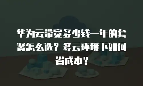 华为云带宽多少钱一年的套餐怎么选？多云环境下如何省成本？