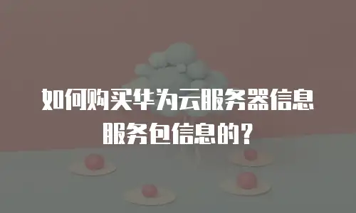 如何购买华为云服务器信息服务包信息的？