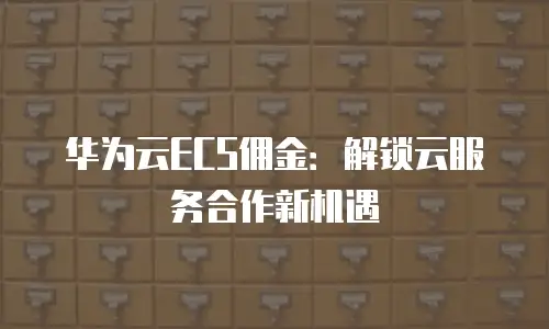 华为云ECS佣金：解锁云服务合作新机遇