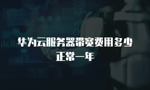 华为云服务器带宽费用多少正常一年
