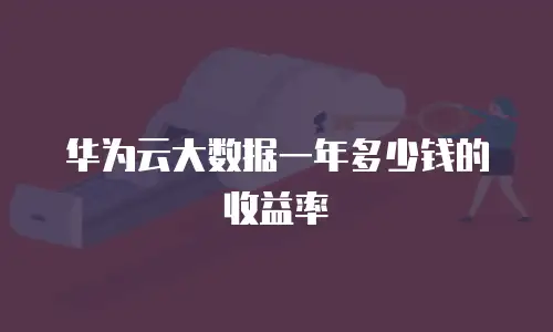 华为云大数据一年多少钱的收益率