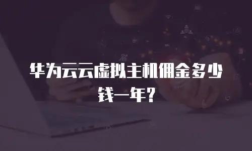 华为云云虚拟主机佣金多少钱一年？