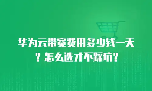 华为云带宽费用多少钱一天？怎么选才不踩坑？