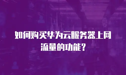 如何购买华为云服务器上网流量的功能？