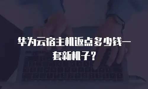华为云宿主机返点多少钱一套新机子？