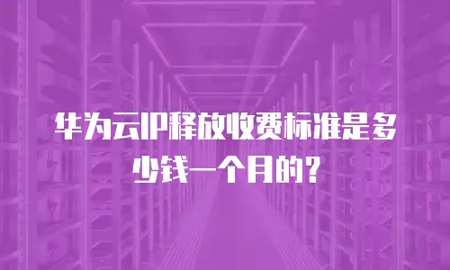 华为云IP释放收费标准是多少钱一个月的？