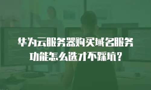 华为云服务器购买域名服务功能怎么选才不踩坑？