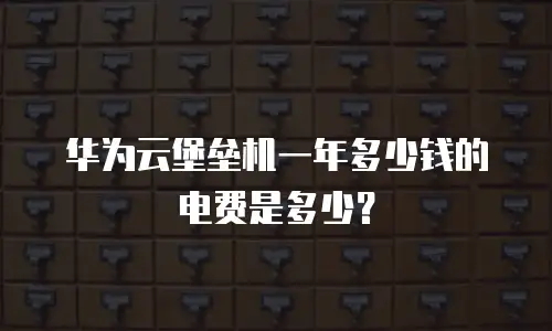 华为云堡垒机一年多少钱的电费是多少？