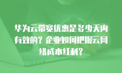 华为云带宽优惠是多少天内有效的？企业如何把握云网络成本红利？