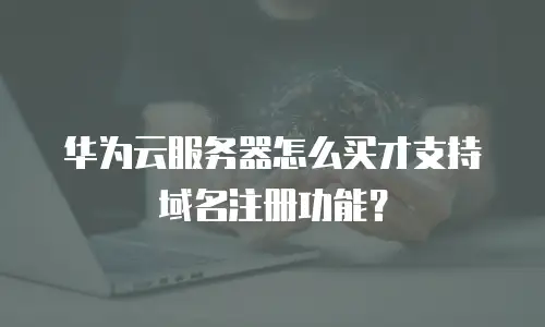 华为云服务器怎么买才支持域名注册功能？