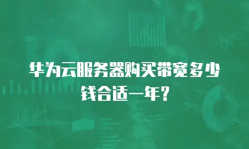 华为云服务器购买带宽多少钱合适一年？